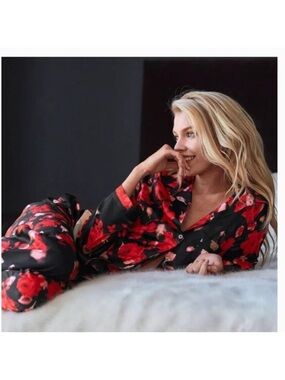 Victoria’s Secret Floral Silk Pajama Set